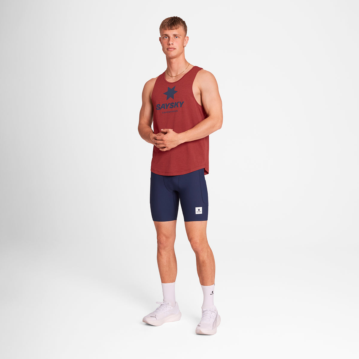 レースシングレット OMRSI30c5007 Logo Combat Pro Singlet - Red [メンズ]