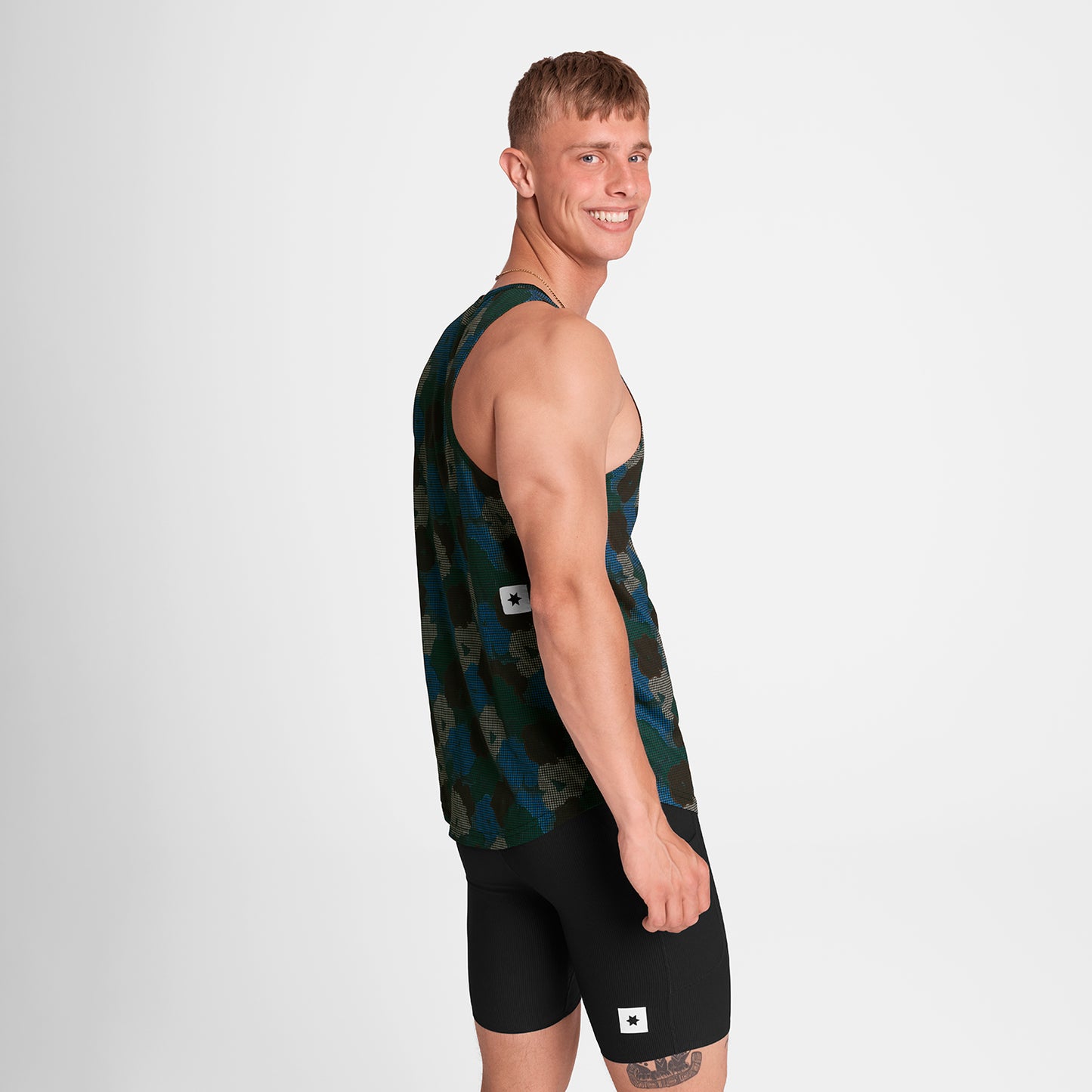 レースシングレット OMRSI31c1046 Flower Combat Singlet - Blue Flower Aop [メンズ]