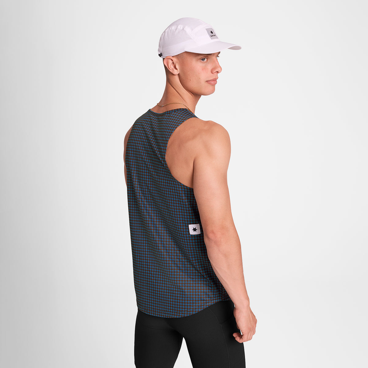 レースシングレット OMRSI31c1047 Houndstooth Combat Singlet - Blue Houndstooth Aop [メンズ]