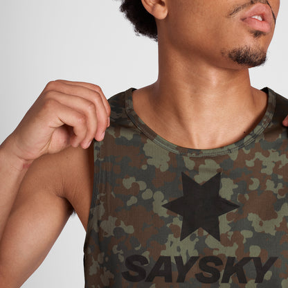 レースシングレット OMRSI31c1048 Camo Combat Singlet - Brown Aop [メンズ]