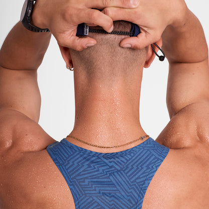 レースシングレット OMRSI60c1054 Reactive Flow Singlet - Blue Reactive Aop [メンズ]