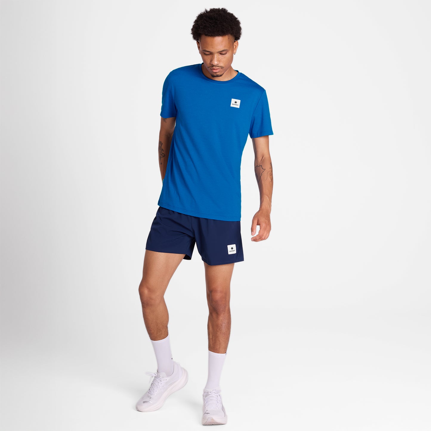 ランニングTシャツ OMRSS20c2014 Clean Pace T-shirt - Blue [メンズ]