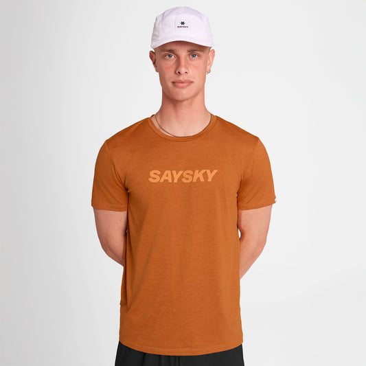 ランニングTシャツ OMRSS20c4008 Logo Pace T-shirt - Orange [メンズ]
