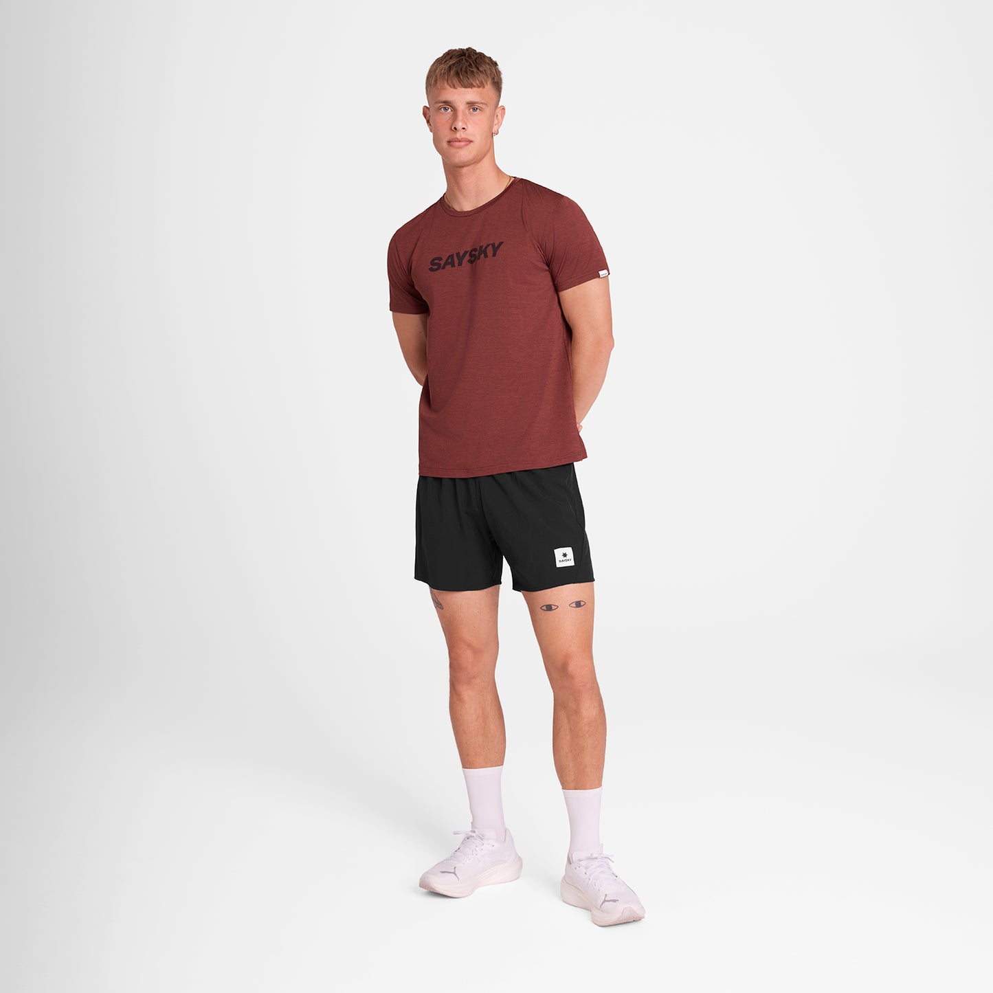 ランニングTシャツ OMRSS20c5008 Logo Pace T-shirt - Red [メンズ]