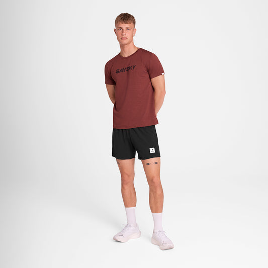 ランニングTシャツ OMRSS20c5008 Logo Pace T-shirt - Red [メンズ]