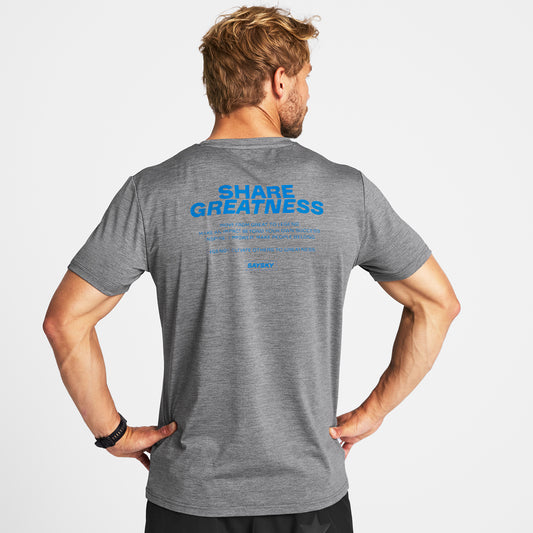 ランニングTシャツ OMRSS21c6004 Statement Pace T-shirt - Grey [メンズ]