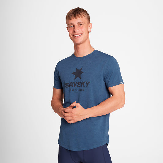 ランニングTシャツ OMRSS30c2012 Logo Combat Pro T-shirt - Blue [メンズ]