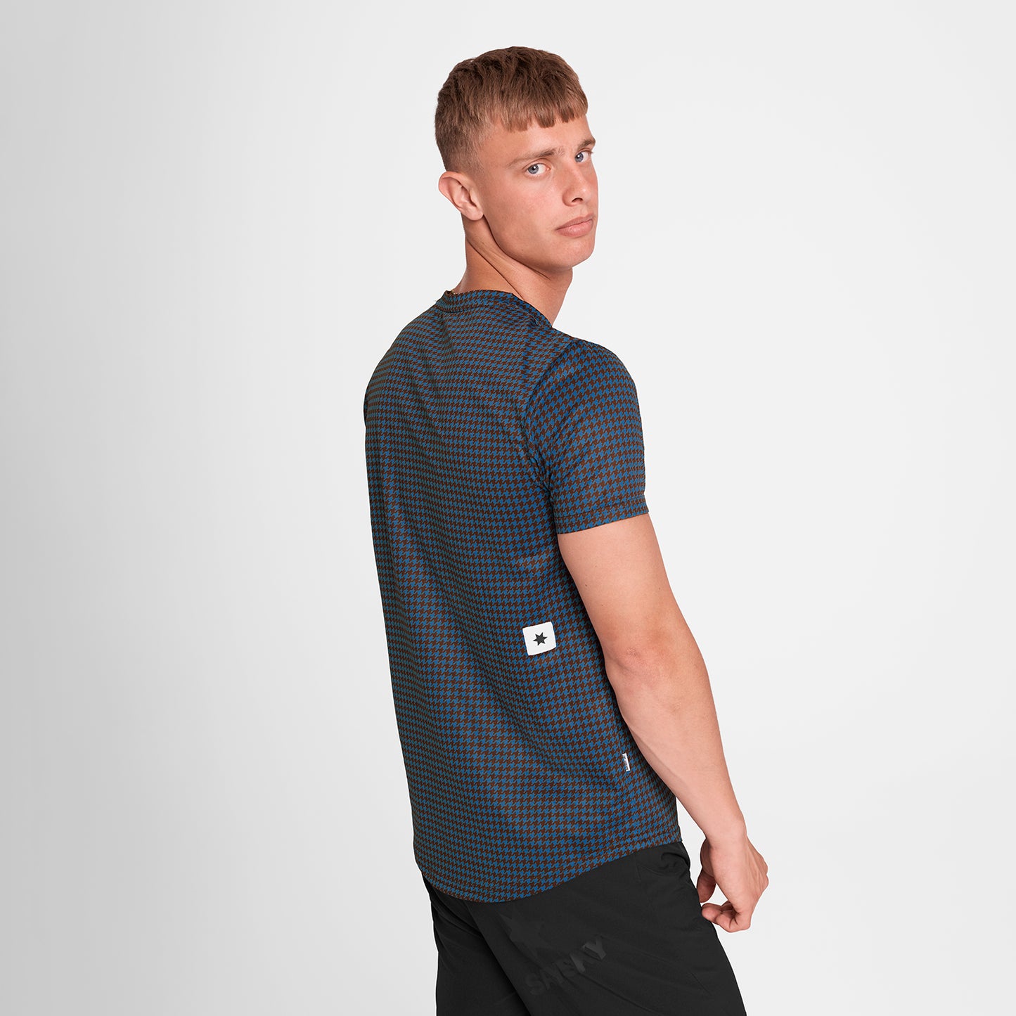 ランニングTシャツ OMRSS31c1047 Houndstooth Combat T-shirt - Blue Houndstooth Aop [メンズ]