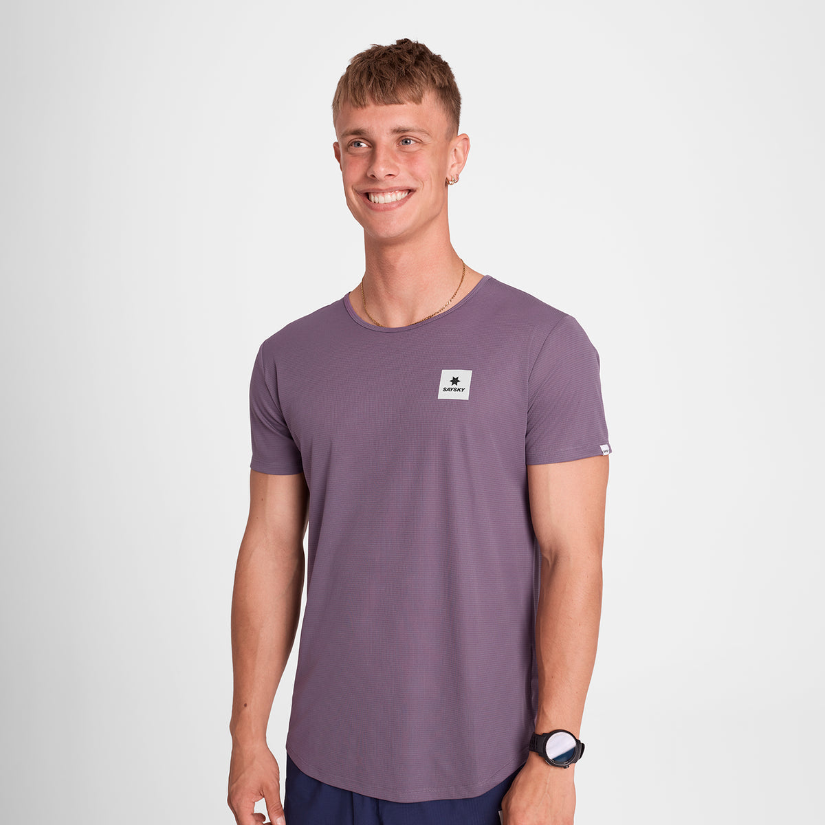 ランニングTシャツ OMRSS60c1053 Reactive Flow T-shirt - Purple Reactive Aop [メンズ]
