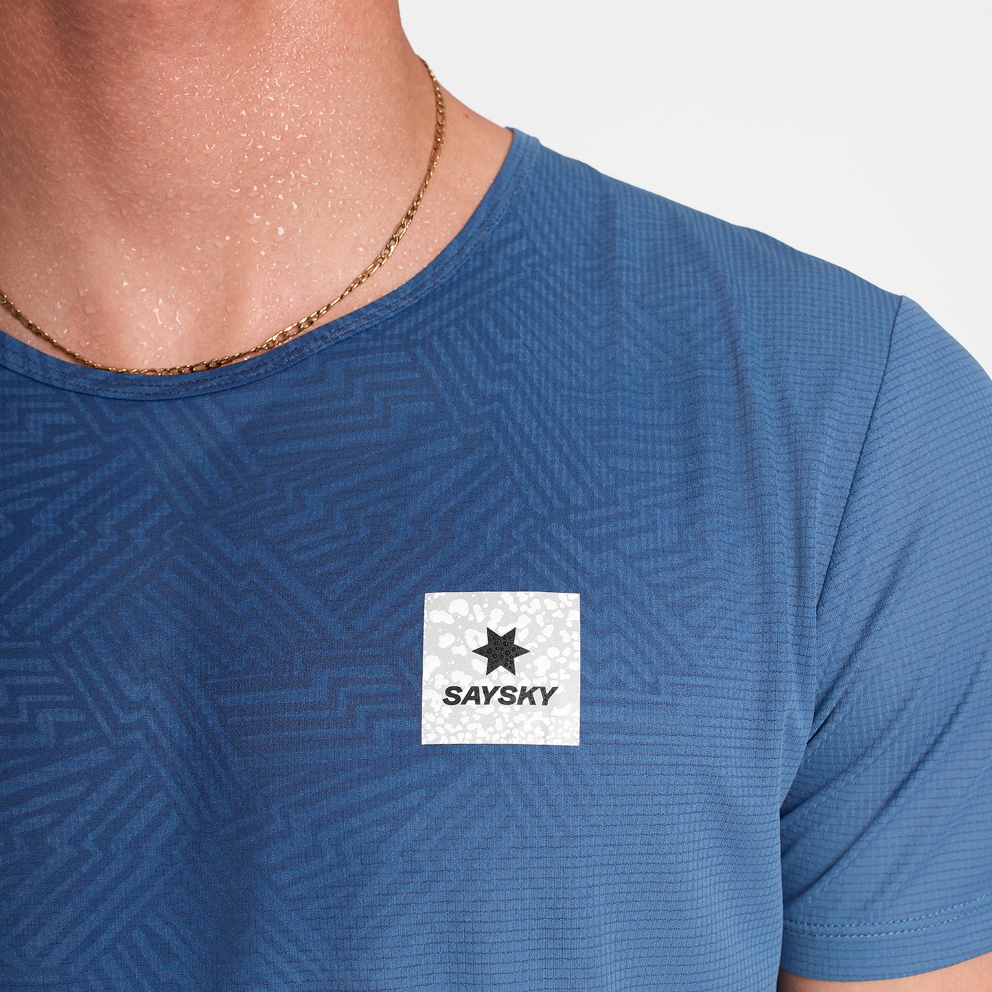 ランニングTシャツ OMRSS60c1054 Reactive Flow T-shirt - Blue Reactive Aop [メンズ]