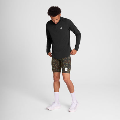 ランニングタイツ OMRST31c1048 Camo Combat+ Short Tights 9inch - Brown Aop [メンズ]
