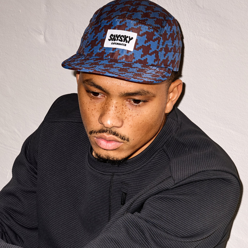ランニングキャップ OUACA101c1047 Combat Cap - Blue Houndstooth Aop [ユニセックス]