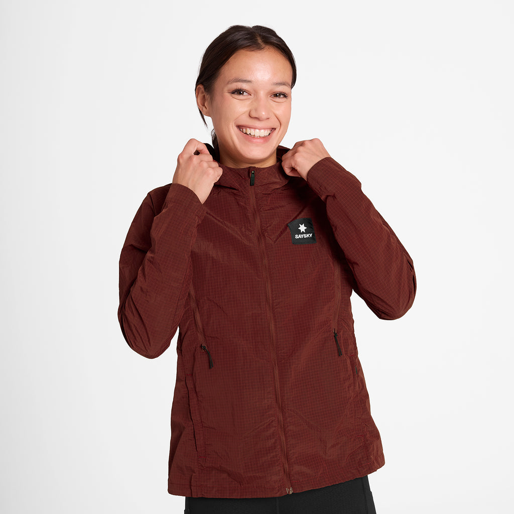 ランニングジャケット OWRJA30c509 Wmns Clean Pace Shield Jacket - Red [レディーズ]