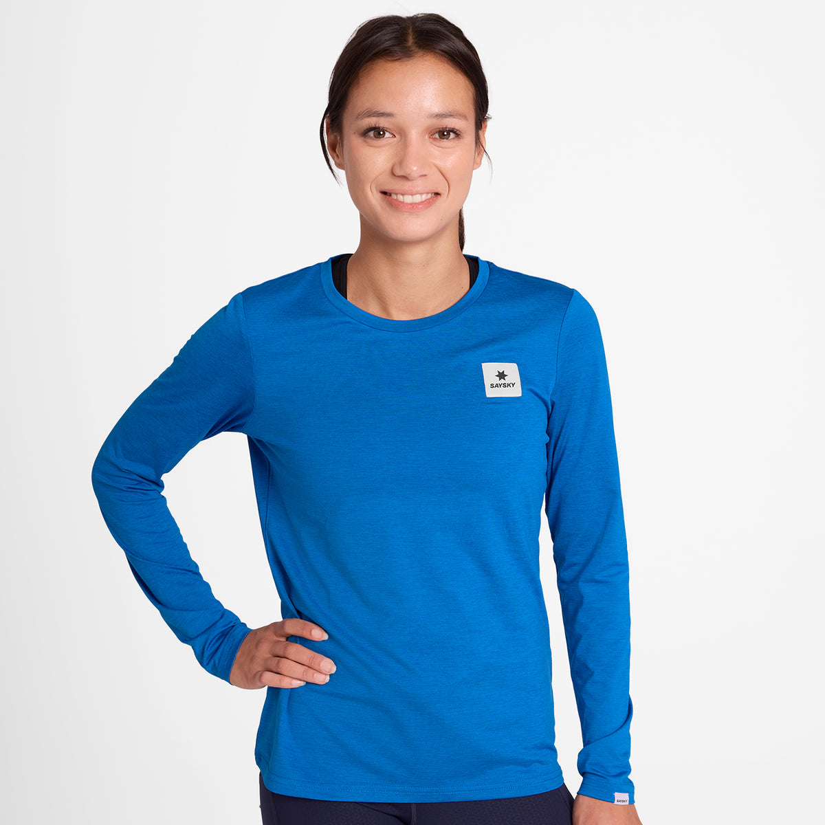 ランニングTシャツ（ロングスリーブ） OWRLS20c2014 Wmns Clean Pace Long Sleeve - Blue [レディーズ]