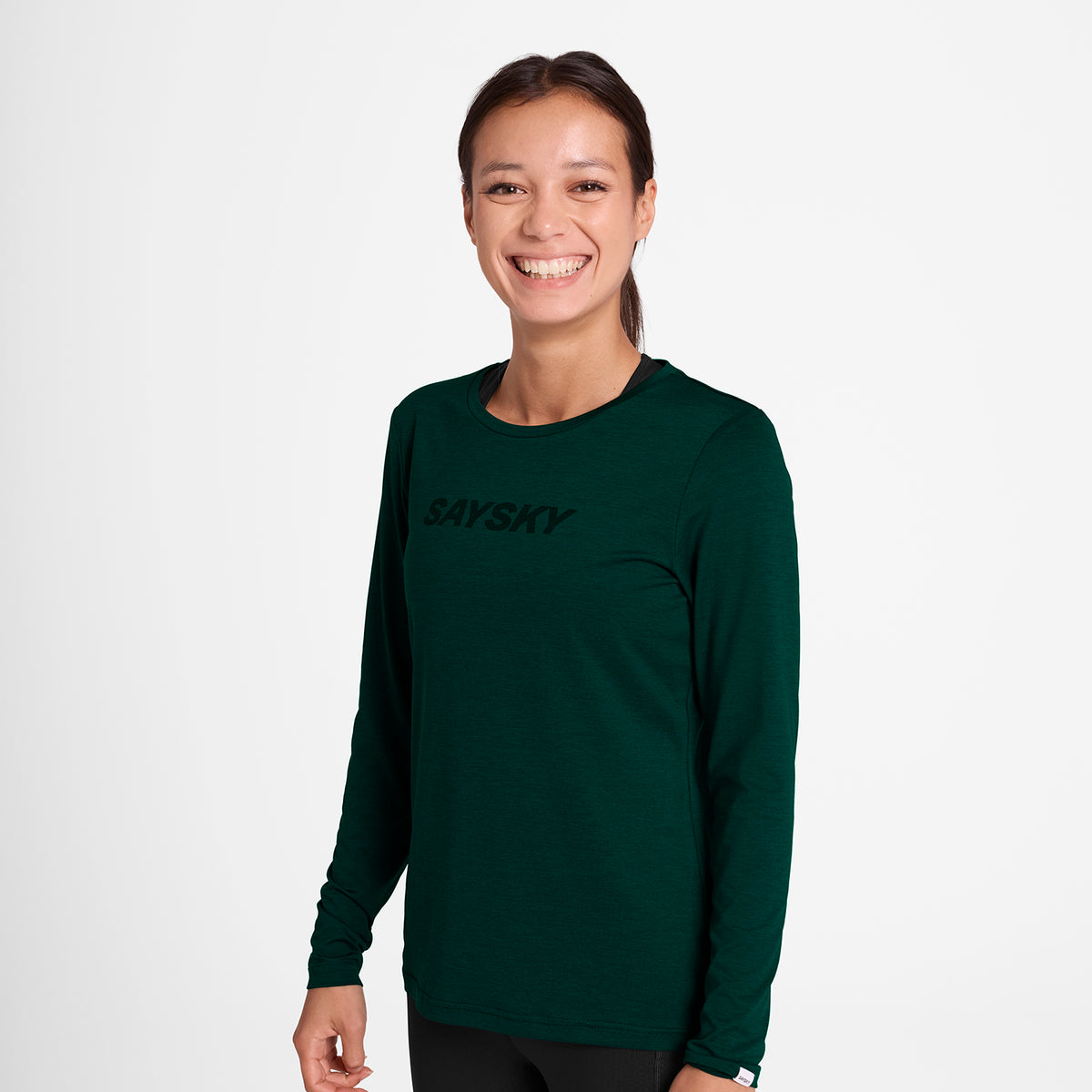 ランニングTシャツ（ロングスリーブ） OWRLS20c3010 Wmns Logo Pace Long Sleeve - Green [レディーズ]