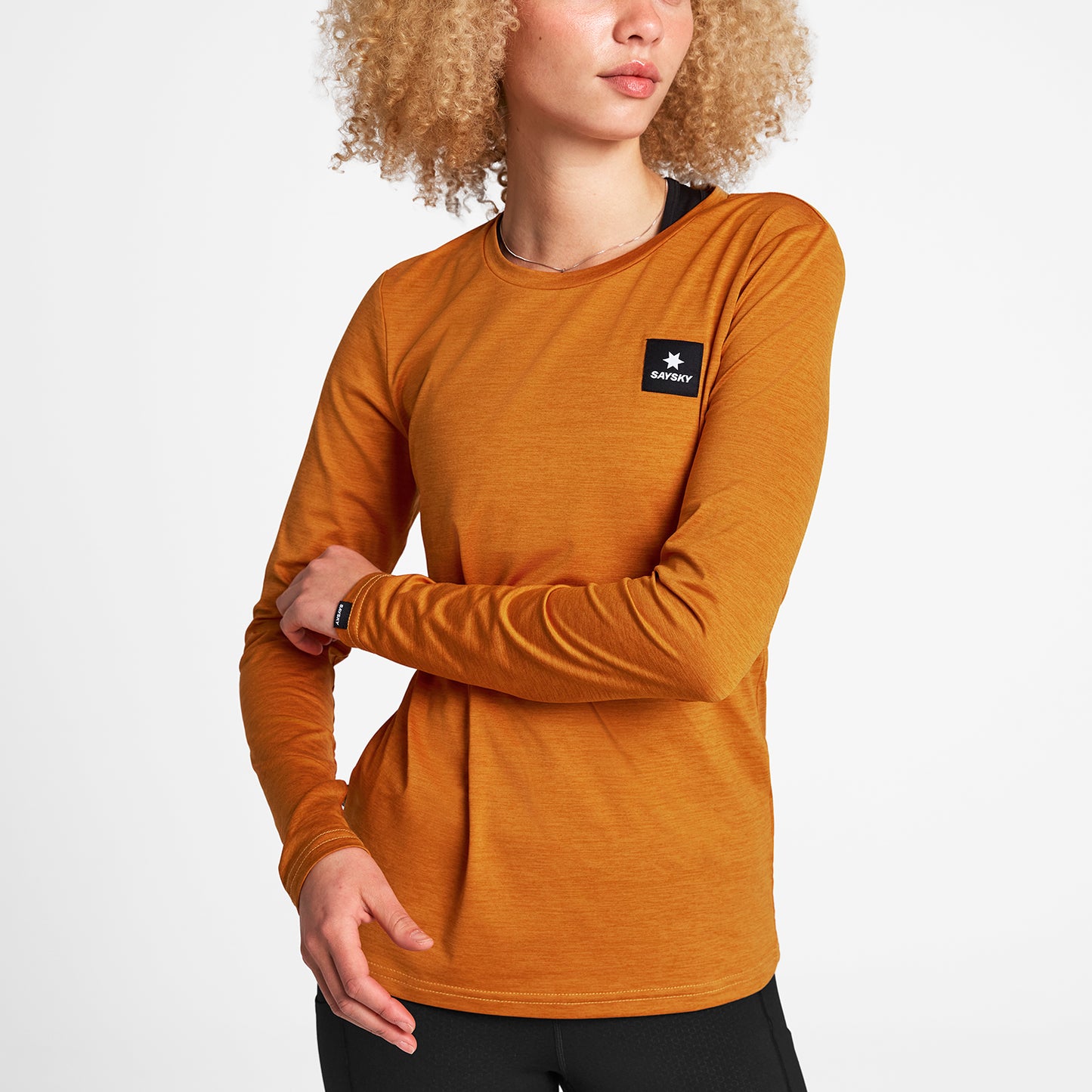 ランニングTシャツ（ロングスリーブ） OWRLS20c4008 W Reflective Logo Pace Long Sleeve - Orange [レディーズ]