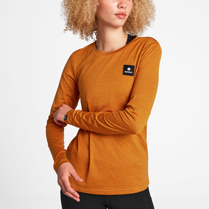 ランニングTシャツ（ロングスリーブ） OWRLS20c4008 W Reflective Logo Pace Long Sleeve - Orange [レディーズ]
