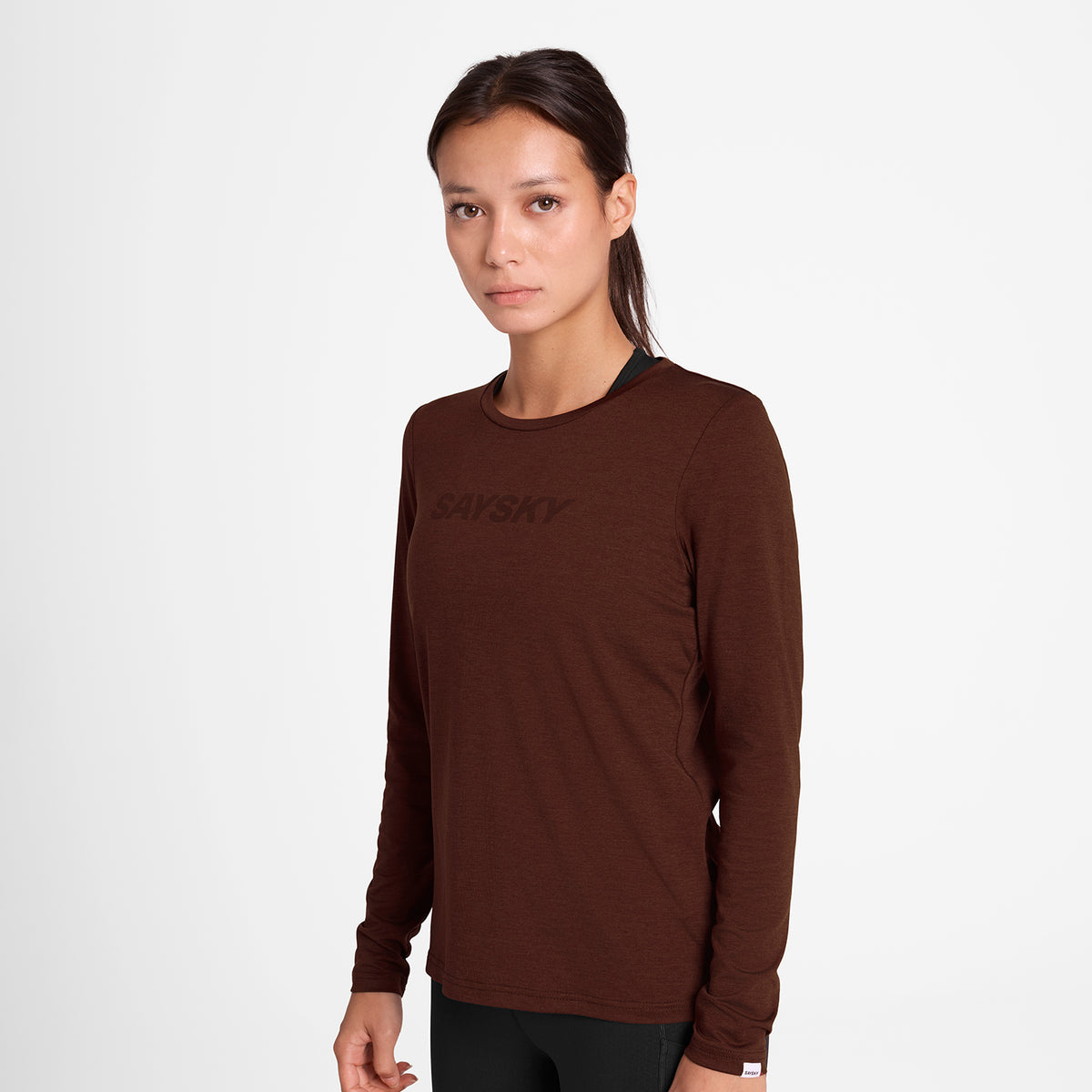ランニングTシャツ（ロングスリーブ） OWRLS20c5008 Wmns Logo Pace Long Sleeve - Red [レディーズ]
