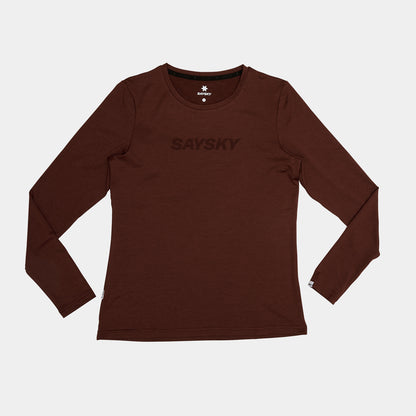 ランニングTシャツ（ロングスリーブ） OWRLS20c5008 W Logo Pace Long Sleeve - Red [レディーズ]
