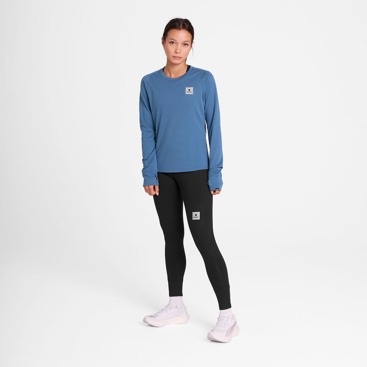 ランニングTシャツ（ロングスリーブ） OWRLS60c2011 Wmns Clean Flow Long Sleeve - Blue [レディーズ]