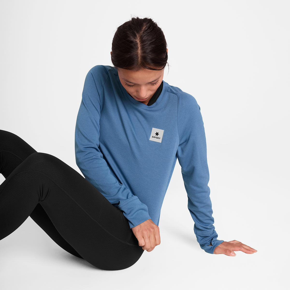 ランニングTシャツ（ロングスリーブ） OWRLS60c2011 Wmns Clean Flow Long Sleeve - Blue [レディーズ]