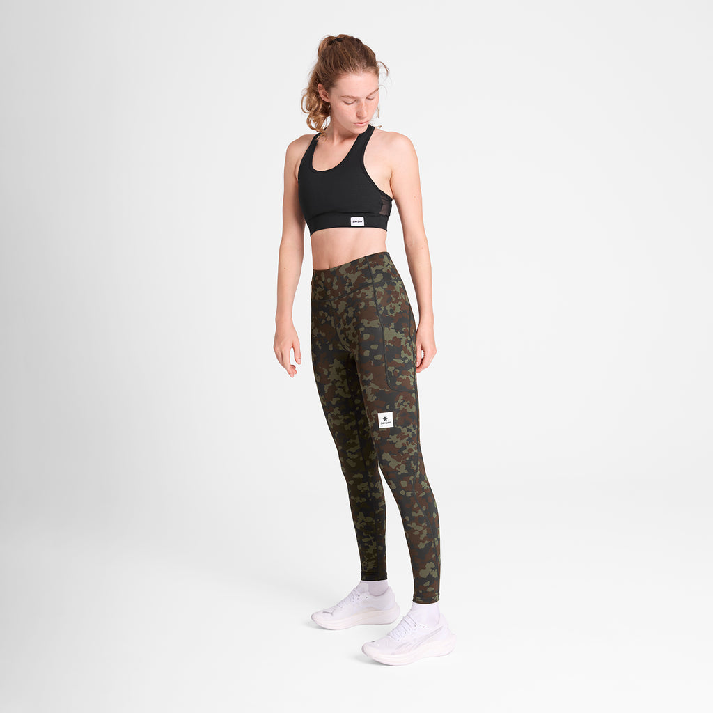 ランニングタイツ OWRLT20c1048 Wmns Camo Combat+ Long Tights - Brown Camo Aop [レディーズ]