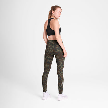 ランニングタイツ OWRLT20c1048 W Camo Combat+ Long Tights - Brown Aop [レディーズ]