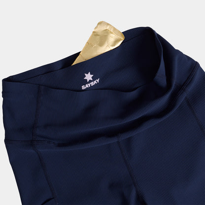 ランニングタイツ OWRLT21c201 W Combat+ Rib Long Tights - Blue [レディーズ]