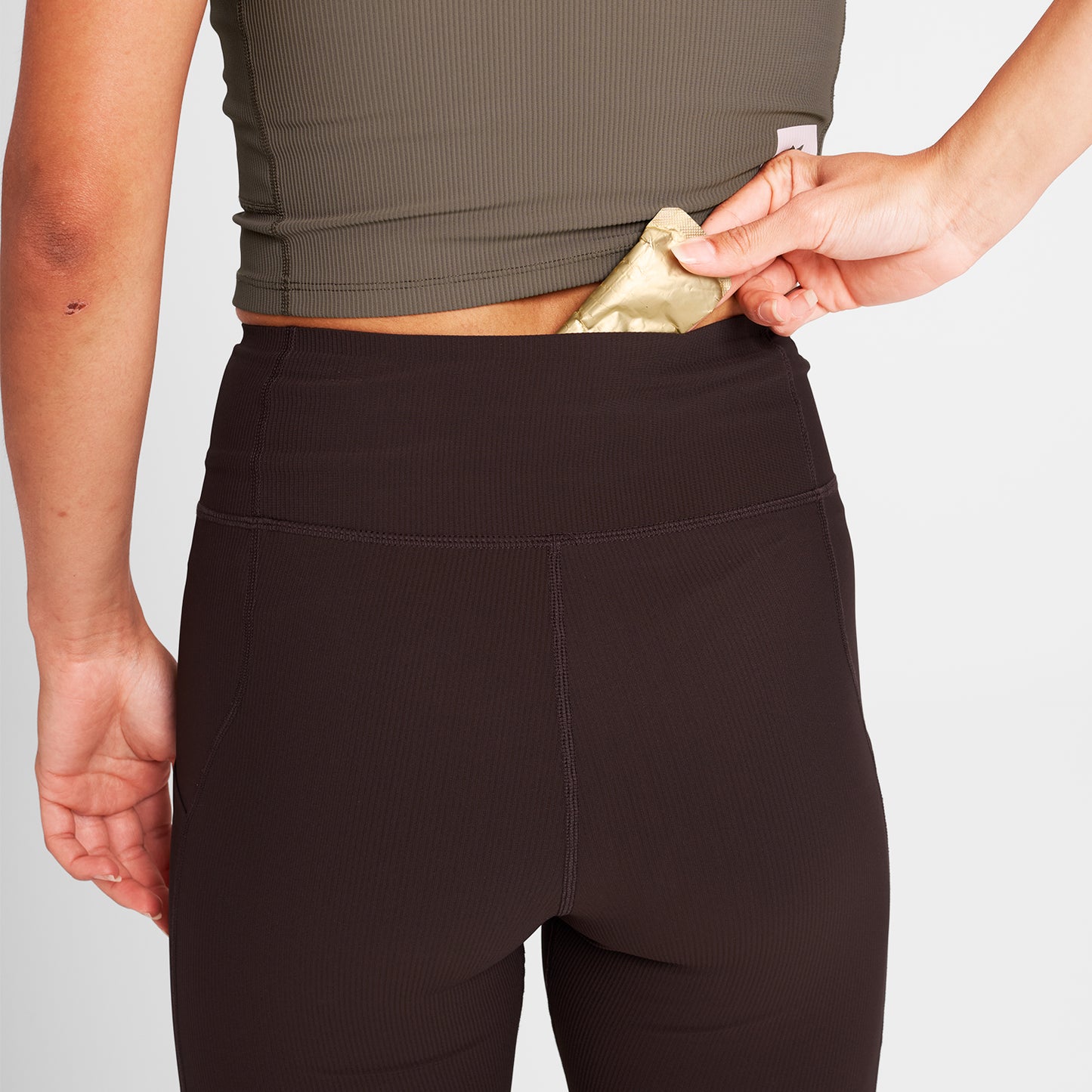 ランニングタイツ OWRLT21c712 W Combat+ Rib Long Tights - Coffee [レディーズ]