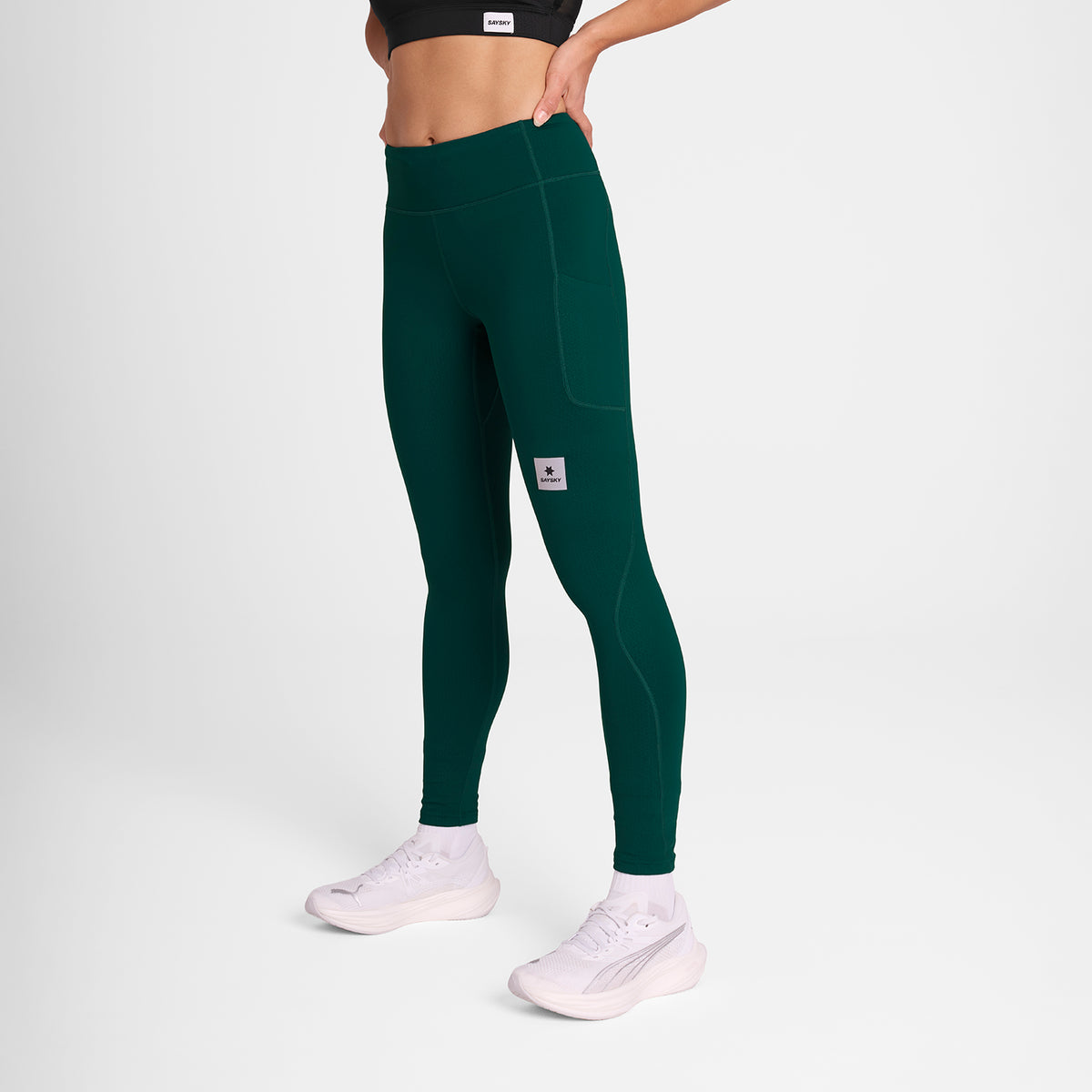 ランニングタイツ OWRLT40c317 Wmns Pace+ Long Tights - Green [レディーズ]