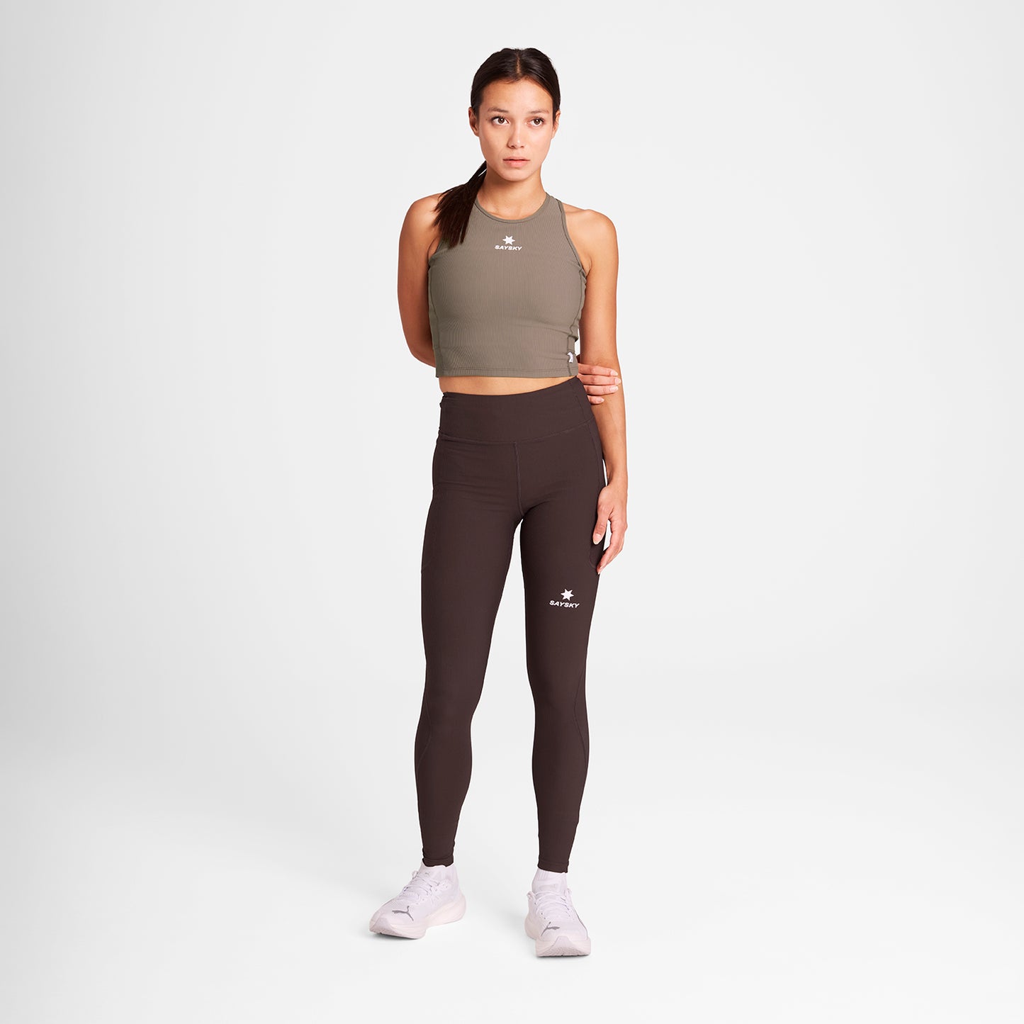 スポーツブラ OWRSB32c714 W Combat Rib Crop Top - Taupe [レディーズ]