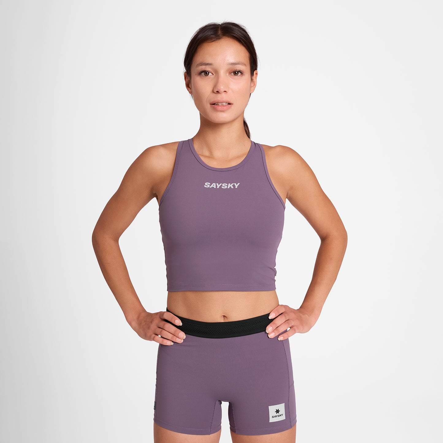 スポーツブラ OWRSB61c711 W Flow Race Crop Top - Purple [レディーズ]