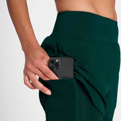 ランニングショーツ OWRSH23c317 W Pace 2-in-1 Shorts 3inch - Green [レディーズ]