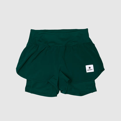 ランニングショーツ OWRSH23c317 W Pace 2-in-1 Shorts 3inch - Green [レディーズ]