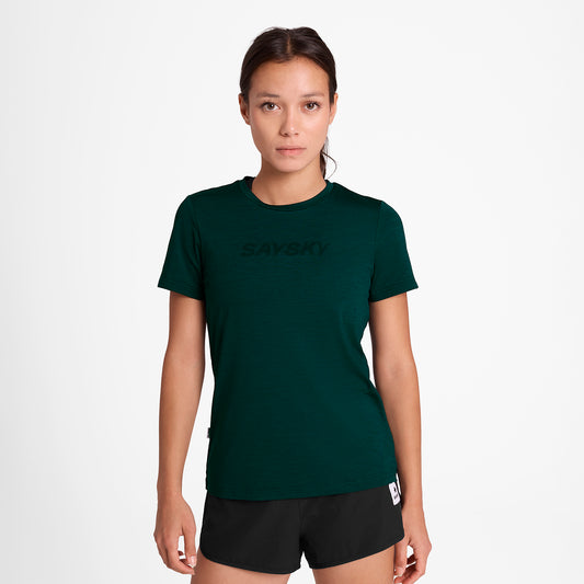 ランニングTシャツ OWRSS20c3010 W Logo Pace T-shirt - Green [レディーズ]