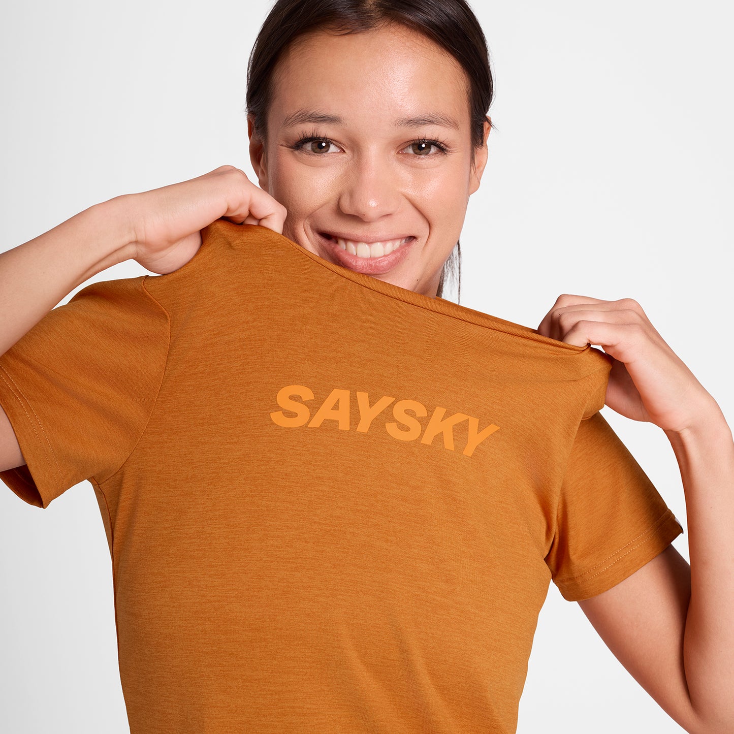 ランニングTシャツ OWRSS20c4008 W Logo Pace T-shirt - Orange [レディーズ]