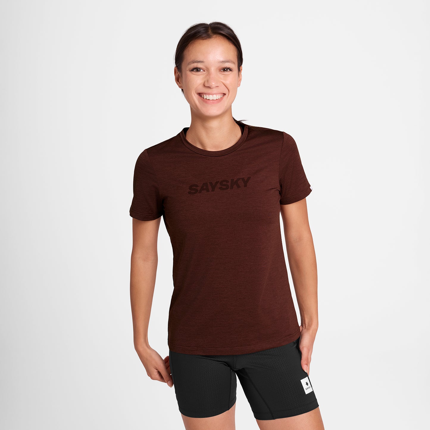 ランニングTシャツ OWRSS20c5008 W Logo Pace T-shirt - Red [レディーズ]