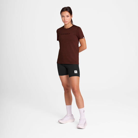 ランニングTシャツ OWRSS20c5008 W Logo Pace T-shirt - Red [レディーズ]