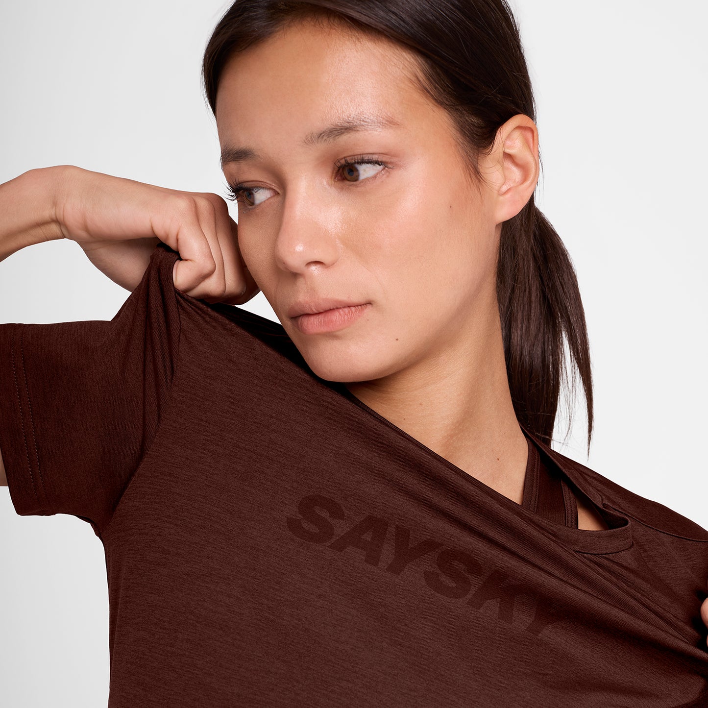 ランニングTシャツ OWRSS20c5008 W Logo Pace T-shirt - Red [レディーズ]