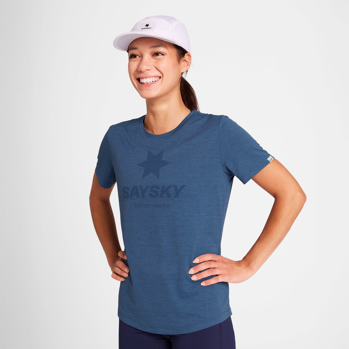 ランニングTシャツ OWRSS30c2012 Wmns Logo Combat Pro T-shirt - Blue [レディーズ]