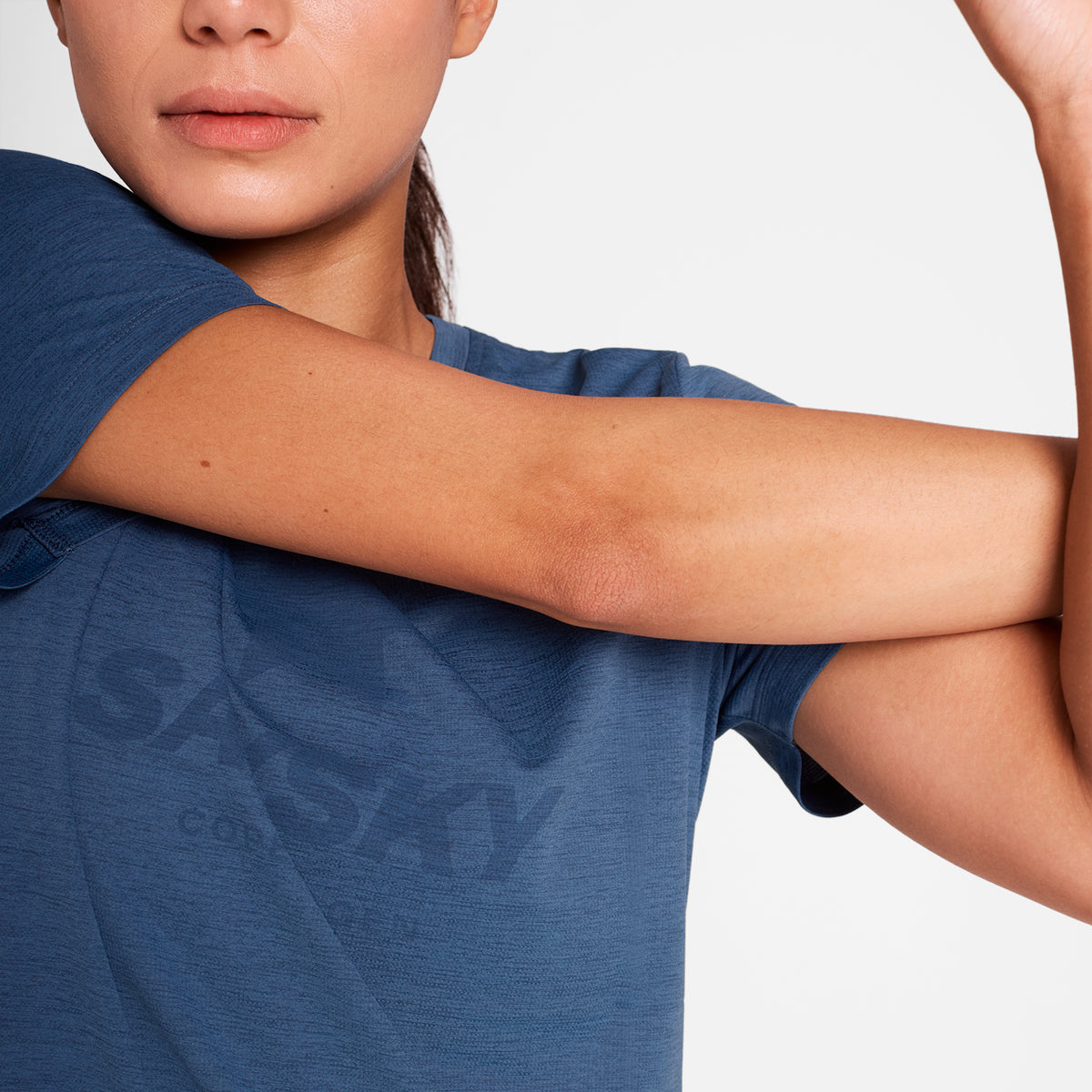 ランニングTシャツ OWRSS30c2012 Wmns Logo Combat Pro T-shirt - Blue [レディーズ]