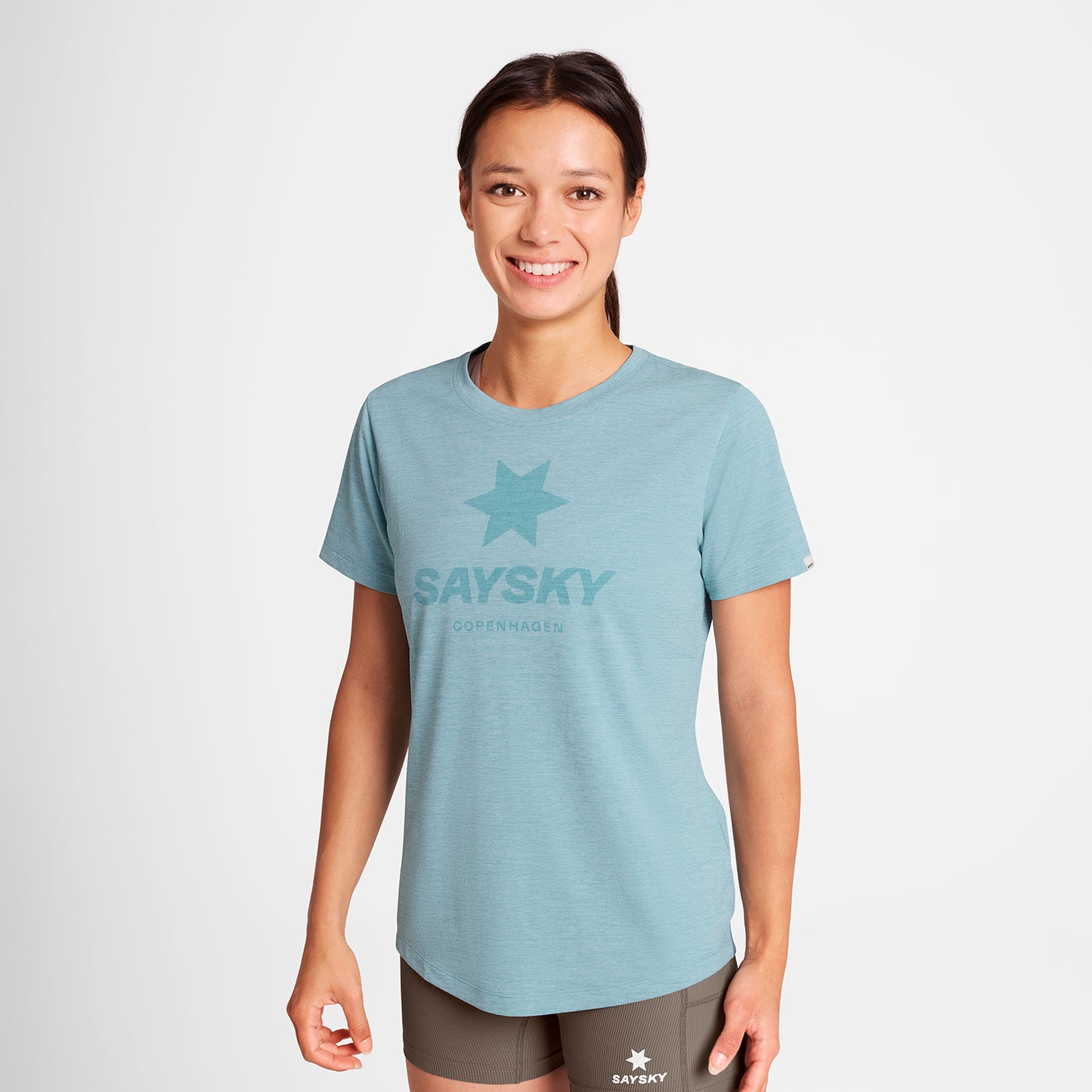 ランニングTシャツ OWRSS30c2013 W Logo Combat Pro T-shirt - Blue [レディーズ]