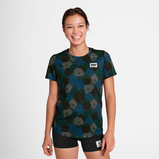 ランニングTシャツ OWRSS31c1046 W Flower Combat T-shirt - Blue Flower Aop [レディーズ]