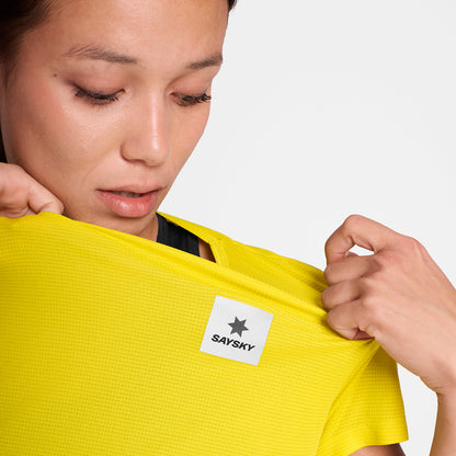 ランニングTシャツ OWRSS60c1052 W Reactive Flow T-shirt - Yellow Reactive Aop [レディーズ]