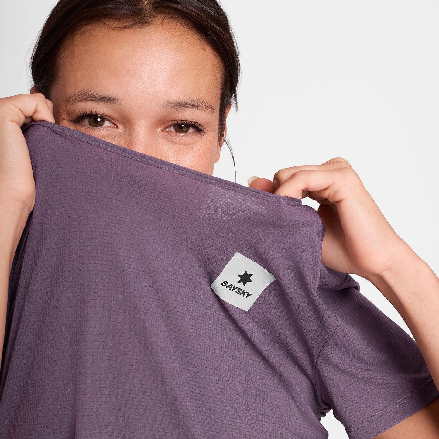 ランニングTシャツ OWRSS60c1053 W Reactive Flow T-shirt - Purple Reactive Aop [レディーズ]