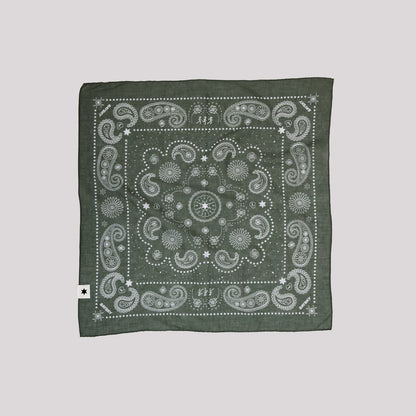 スカーフ MUASC03c301 Paisley Scarf - Green [ユニセックス]