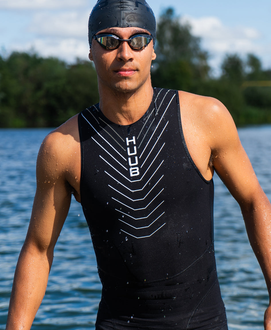 スイムスキン PINNSS Pinnacle Swimskin - Black/Blue/Silver [メンズ]