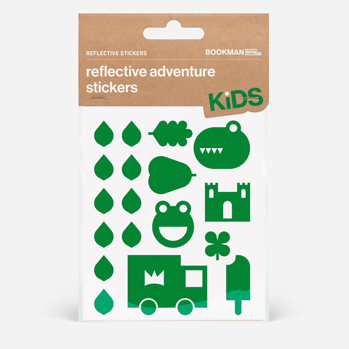 リフレクター BM-490 Reflective-stickers-adventure リフレクティブステッカー（アドベンチャー） Reflective Stickers Adventure - Green