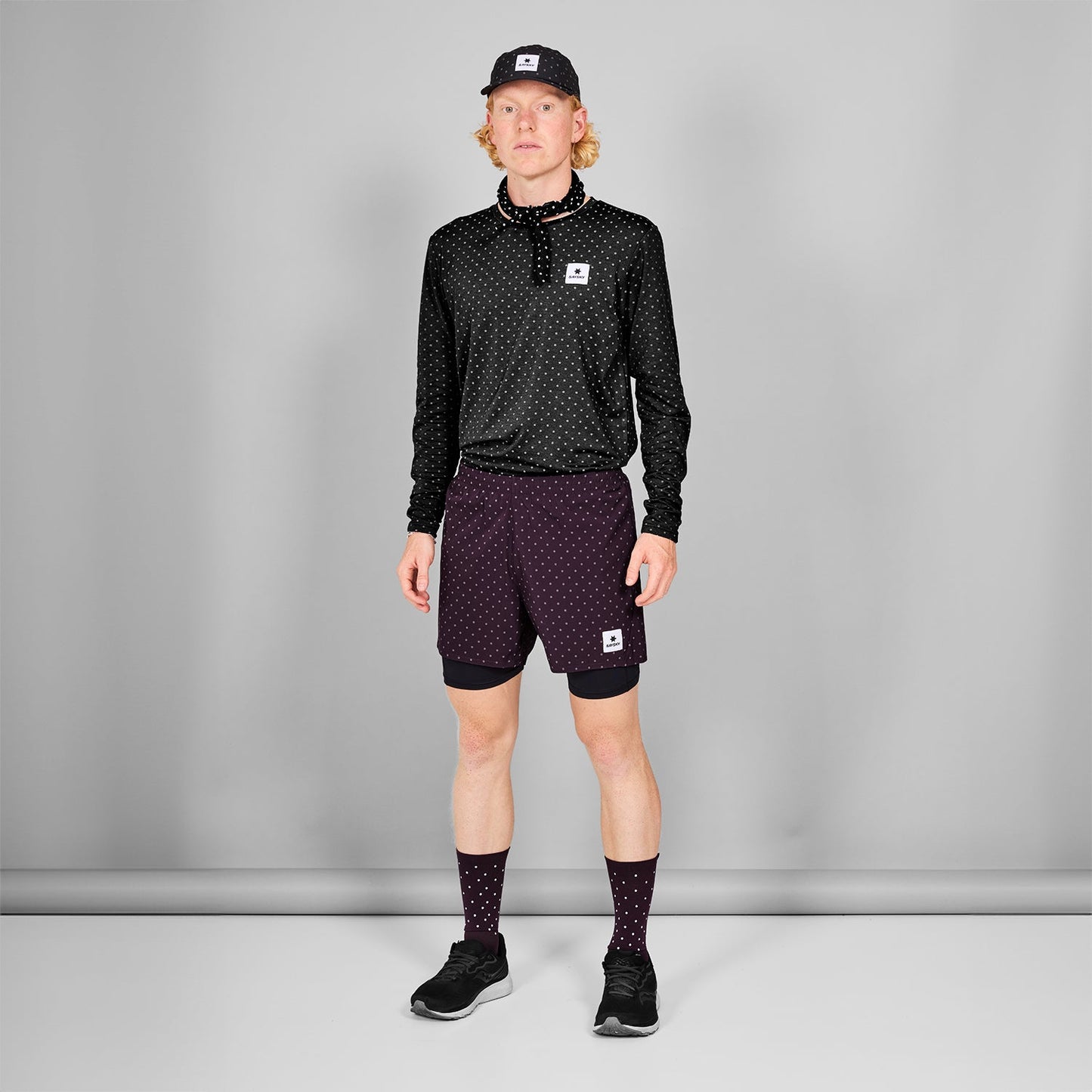 ソックス MUASO302c708 Polka Reflective Combat Socks 300 - Purple [ユニセックス]
