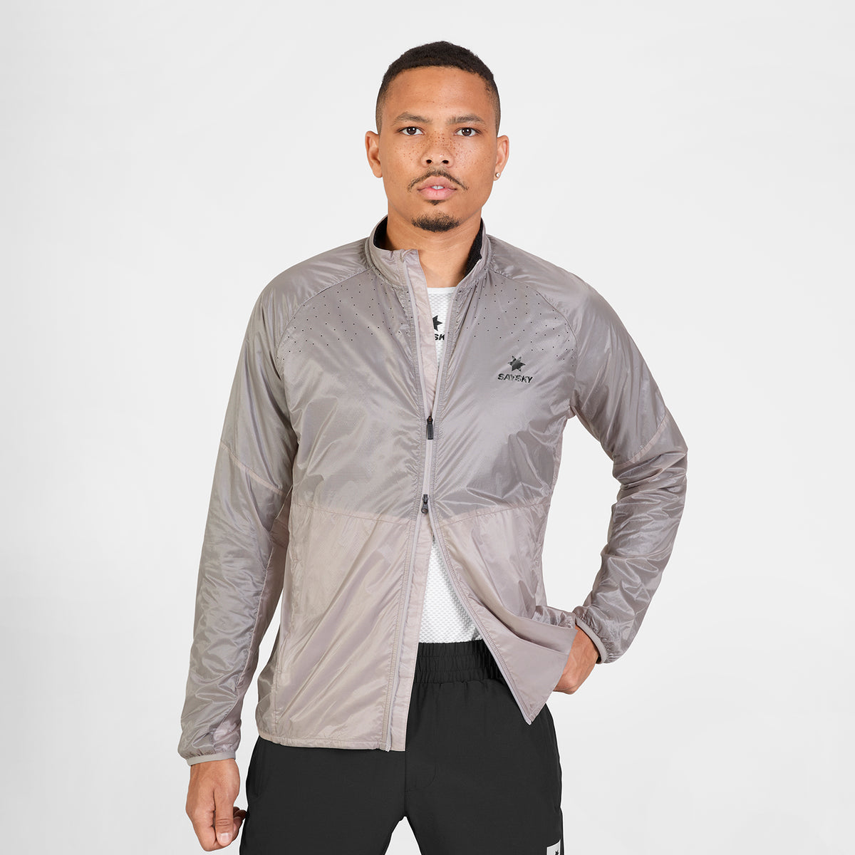 ランニングジャケット SM10017c103 Flow Thermo Jacket - Beige [メンズ]